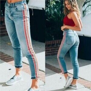 Revice Denim Ruby Tuesday Red Racing Stripe Jeans